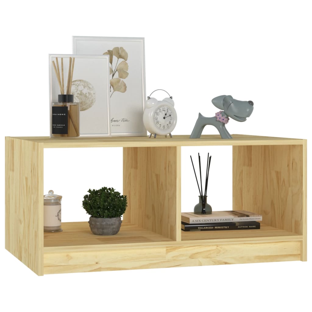 Mesa De Centro De Madera Maciza De Pino 75x50x33,5 Cm_2
