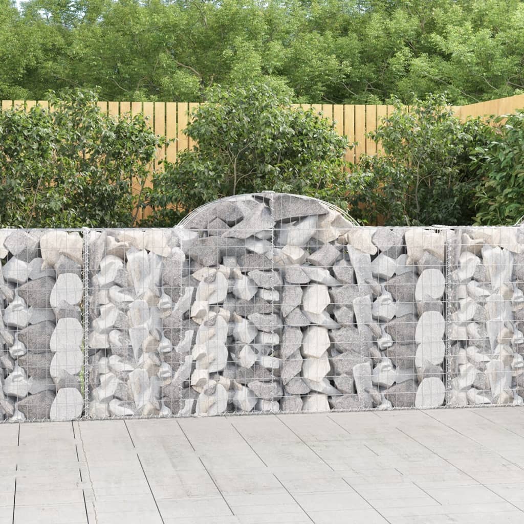 Cestas De Gaviones 4 Uds Forma De Arco Hierro 200x30x100/120 Cm_1
