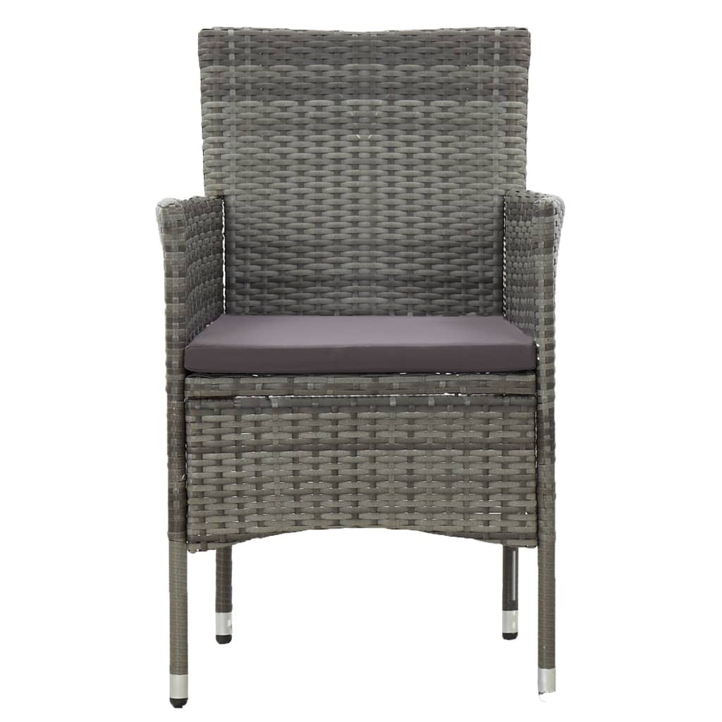 Vidaxl Juego De Comedor Para Jardín 3 Piezas Gris_4