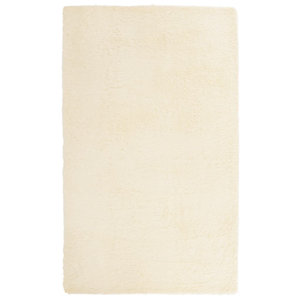 Vidaxl Alfombra De Pelo Largo Navarra Color Crema 80x150 Cm Poliéster_0