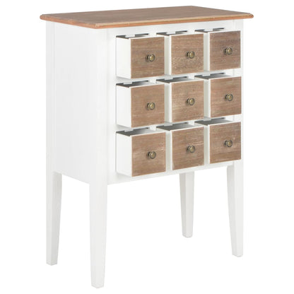 Aparador De Madera Maciza Blanco 54x30x80 Cm_1