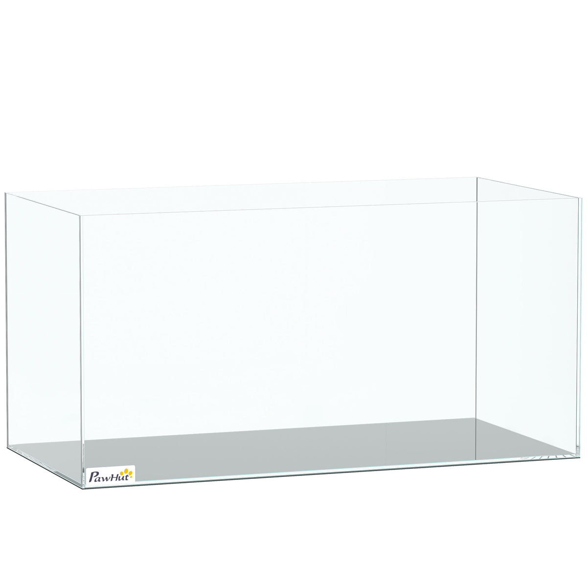 Acuario De Cristal Pawhut Vidrio Templado Transparente 60x30x30 Cm_0