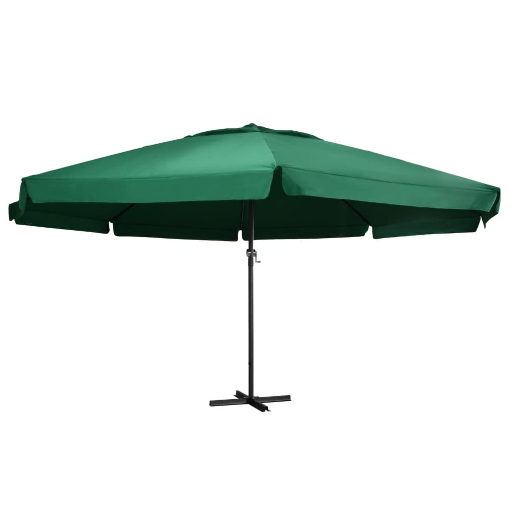 Vidaxl Sombrilla De Jardín Con Palo De Aluminio Verde 600 Cm_0