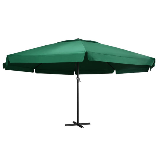 Vidaxl Sombrilla De Jardín Con Palo De Aluminio Verde 600 Cm_0