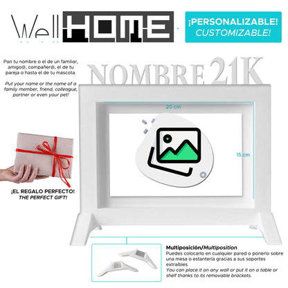 Wellhome - Marco Carrera Xxk Blanco 24x22,5 Cm Para Fotos 15x20 Cm_1