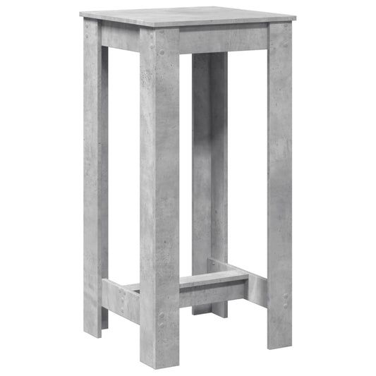 Mesa Alta De Bar Madera Ingeniería Gris Hormigón 51x50x103,5 Cm_0