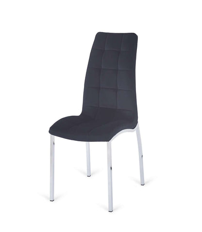 Pack De 4 Sillas San Sebastián Tapizada En Tejido Velvet Negro. 96 Cm (alto) 42 Cm (ancho_0