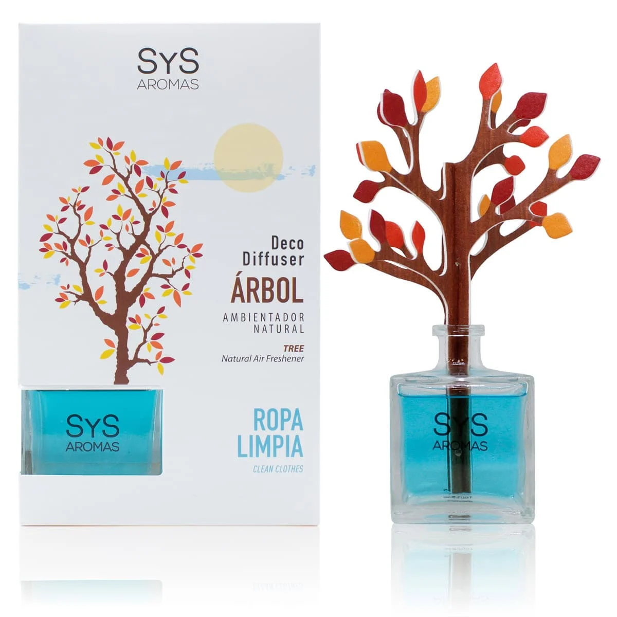 Ambientador Difusor Árbol Ropa Limpia Deco Diffuser SYS Aromas 90 ml | Aroma Fresco y Limpio | Relajante_0