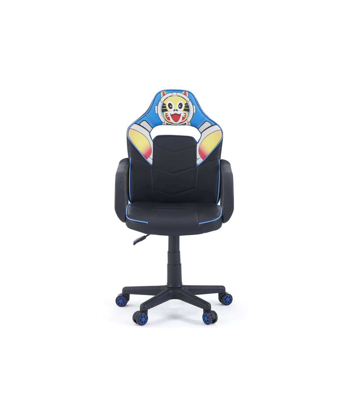 Sillon Giratorio Xtr Junior Cosmic Regulable En Altura En Símil Piel Negro/azul, 98-108 C_5