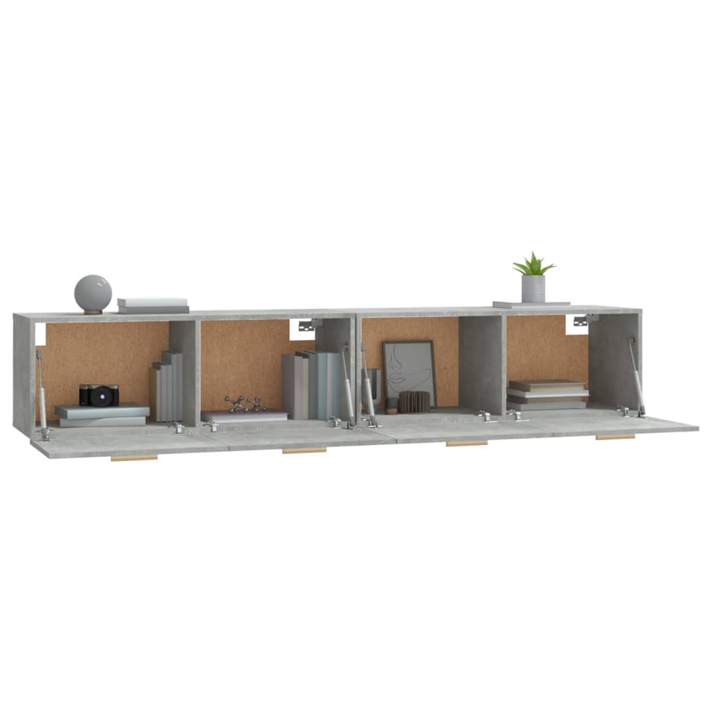 Armarios Pared 2 Uds Contrachapada Gris Hormigón 100x36,5x35 Cm_3