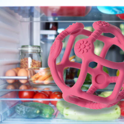 Mordedor De Silicona Pelota Ergonomica Fuscia