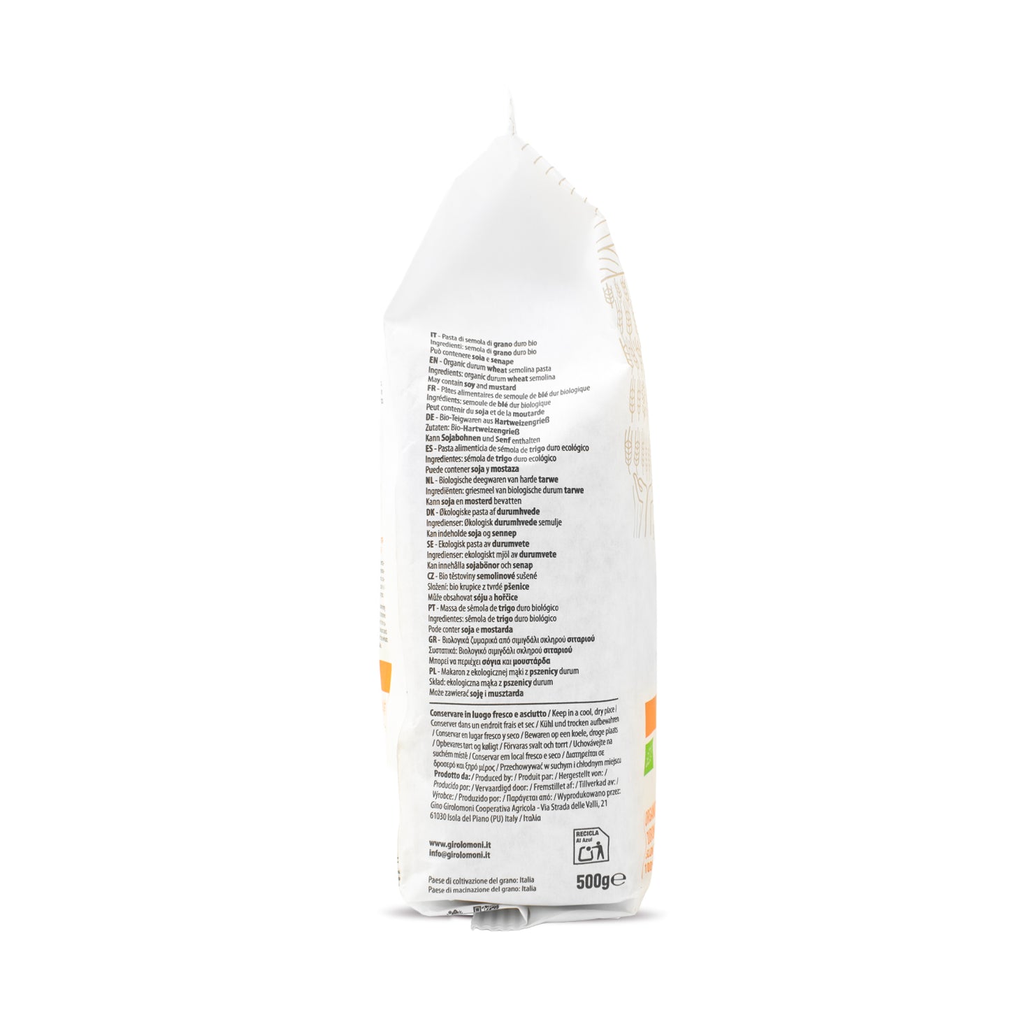 Rigatoni de trigo bio Girolomoni 500g