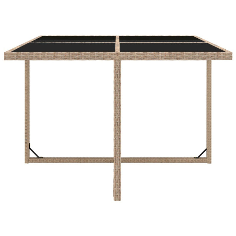 Vidaxl Set Comedor De Jardín 9 Piezas Y Cojines Ratán Sintético Beige_5