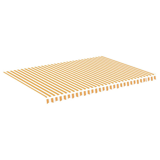 Tela De Repuesto Para Toldo Amarillo Y Blanco 5x3,5 M Poliéster_0