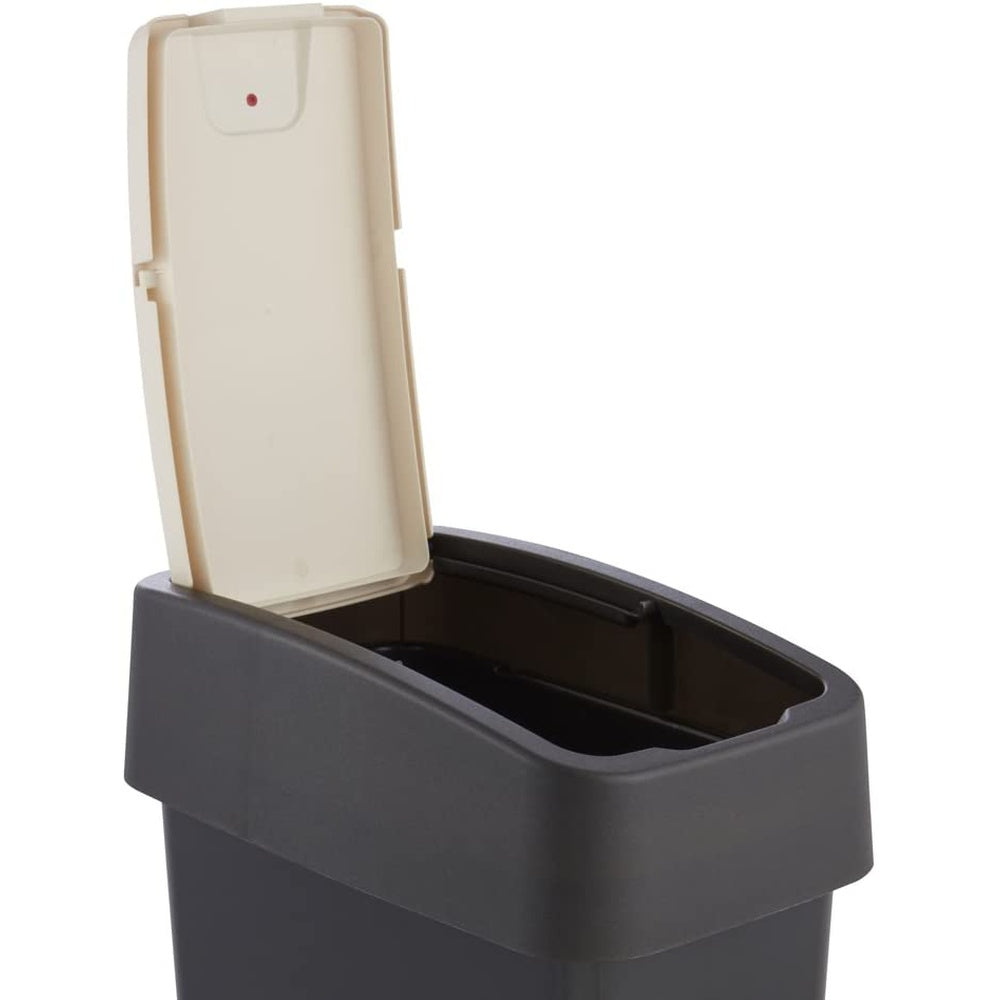 Cubo De La Basura Premium Con Tapa Abatible, Tacto Suave, 10 L, Magne, Gris Grafito_4