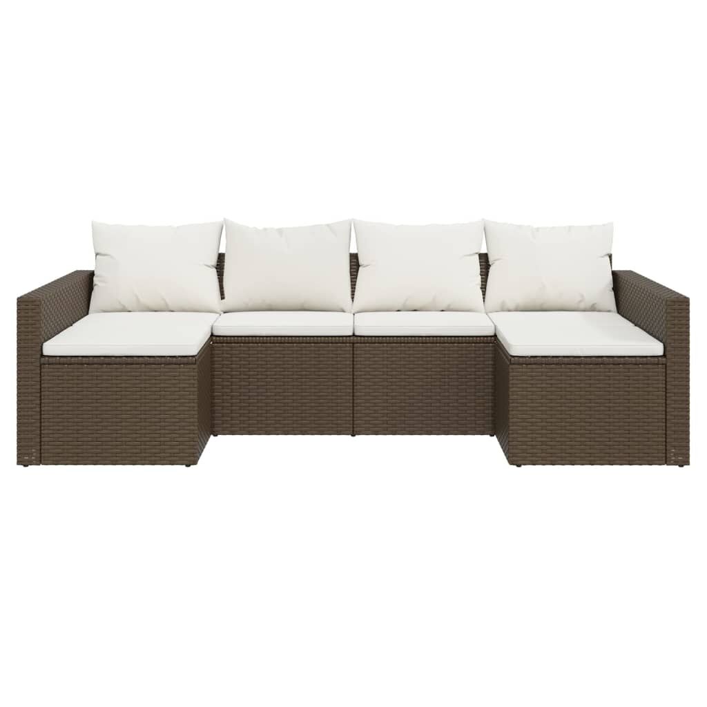 Vidaxl Set Muebles De Jardín 2 Piezas Y Cojines Ratán Sintético Marrón_3