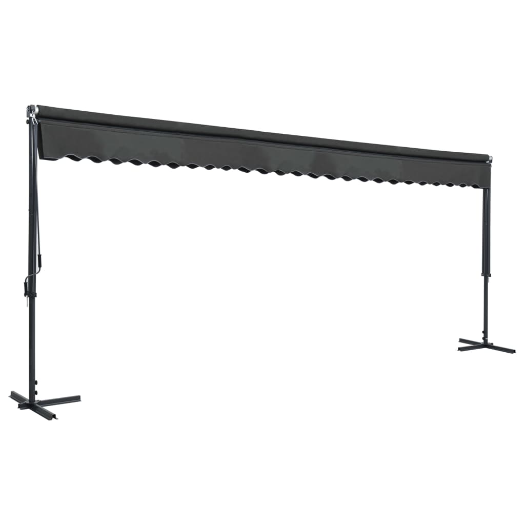 Toldo De Pie Independiente Gris Antracita 600x300 Cm_0