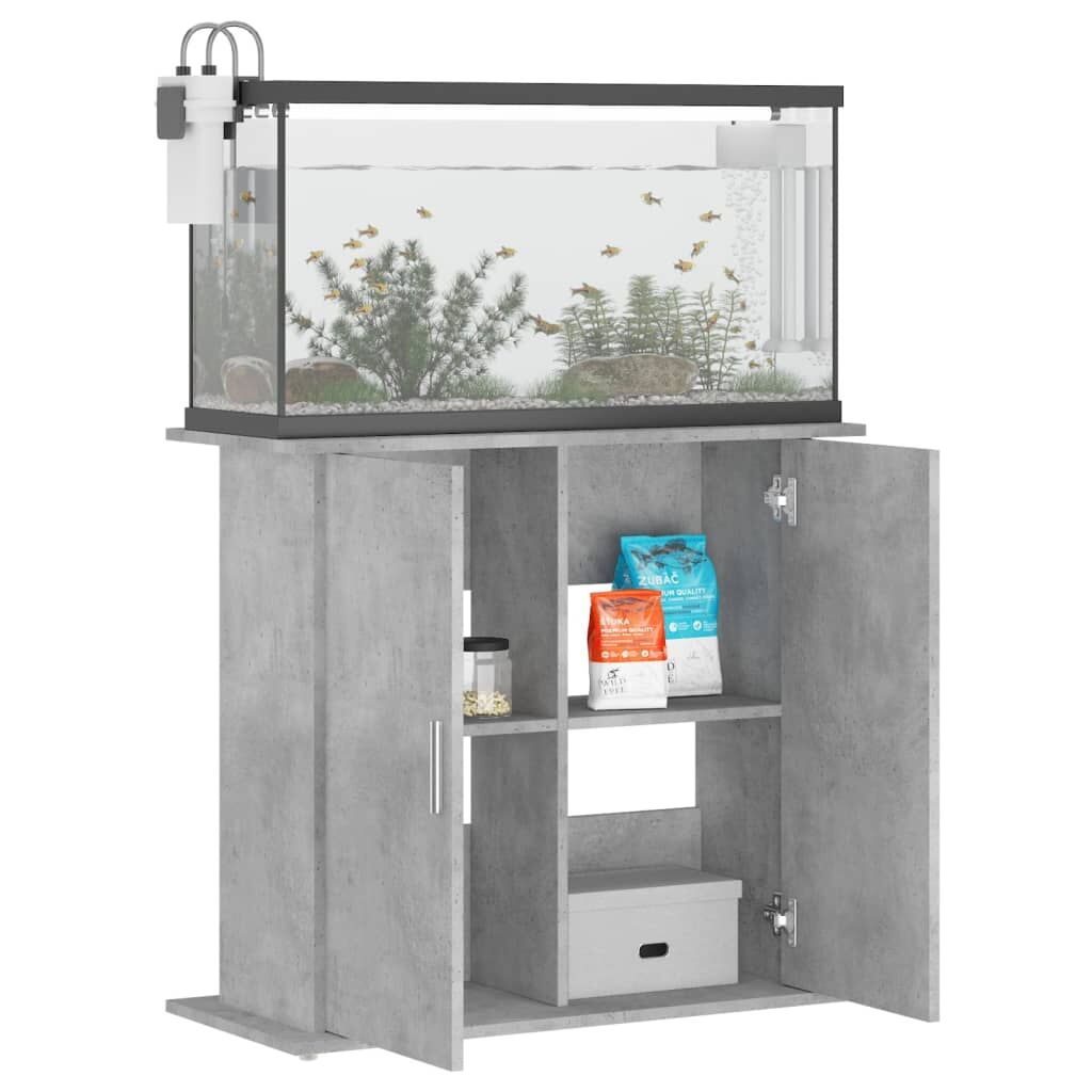 Vidaxl Soporte Para Acuario De Hormigón Gris 81x36x73 Cm De Madera Sintética_3