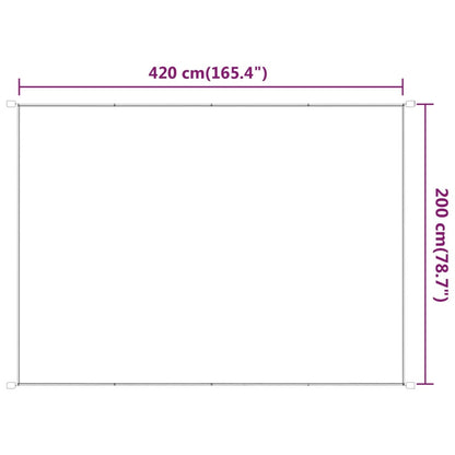 Vidaxl Toldo Vertical Beige 200x420 Cm Tela Oxford_2