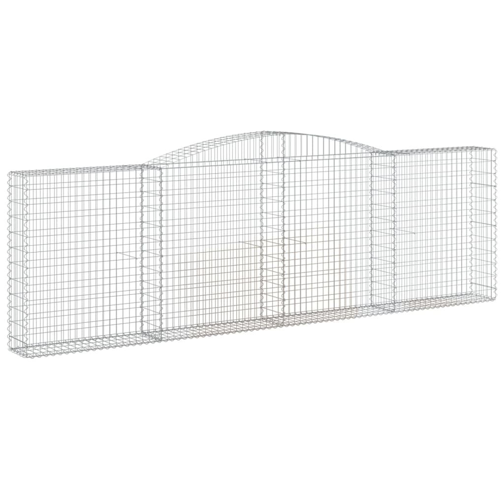 Cestas De Gaviones 5 Uds Forma De Arco Hierro 400x30x120/140 Cm_2