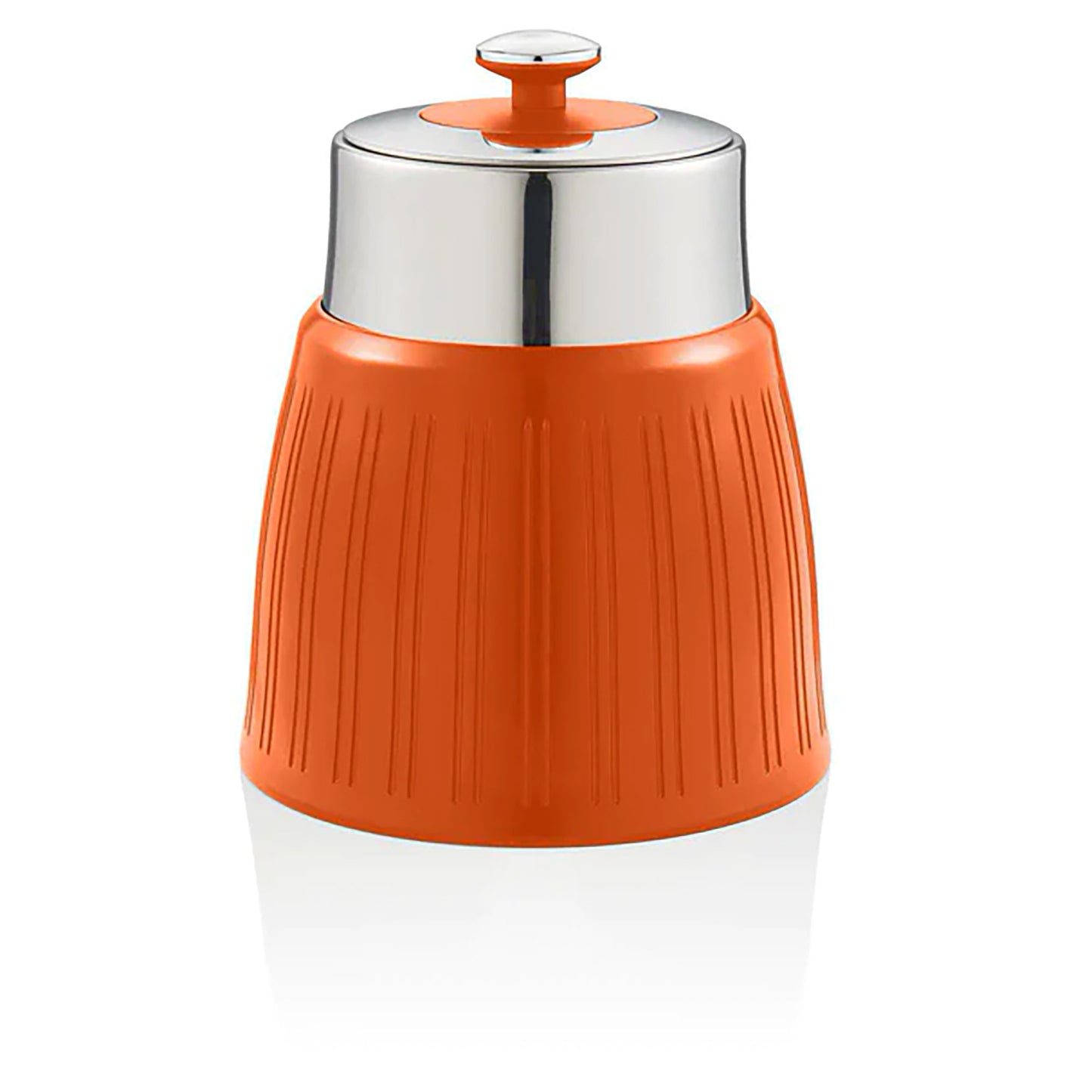 Set 3 Botes Cocina Almacenaje 1,2 L, Plástico Y Acero Inox, Especias, Té ,café, Retro, Vintage Swan Swka1024on, Naranja