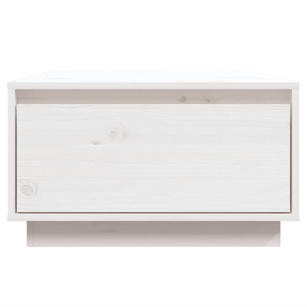 Mesa De Centro De Madera Maciza De Pino Blanco 55x56x32 Cm_2