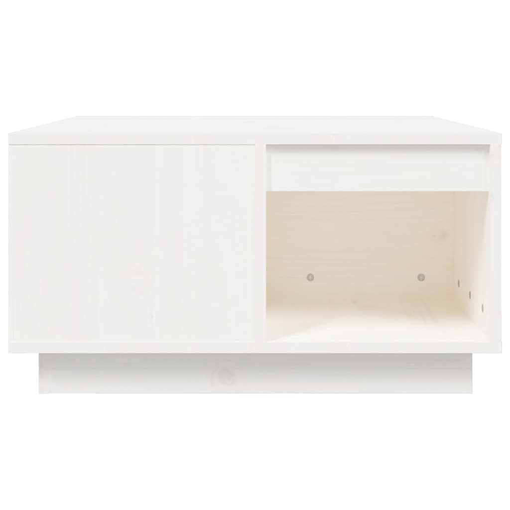 Mesa De Centro De Madera Maciza De Pino Blanco 60x61x32,5 Cm_4