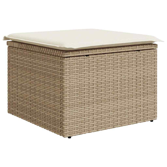 Set Sofás De Jardín 7 Piezas Y Cojines Ratán Sintético Beige / Vetonek_0