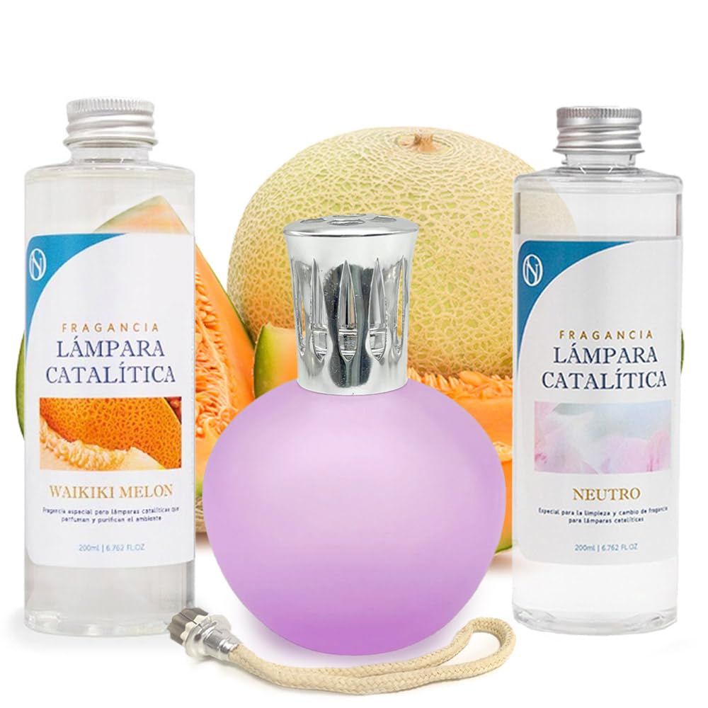 Pack Ahorro Lámpara Catalítica Fucsia Mate + Fragancia Waikiki Melon 500ml + Limpiador Neutro 200ml + Mecha Repuesto_0