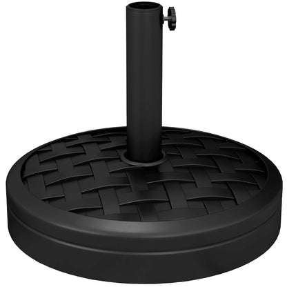 Outsunny Base De Sombrilla Redondo Rellenable De Cemento Ø45x36 Cm Negro_0