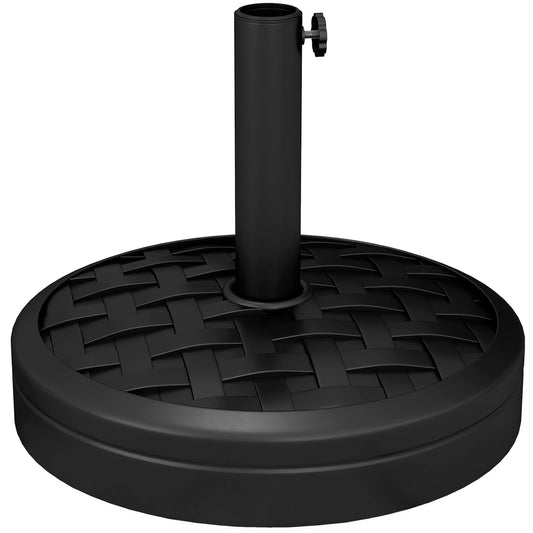 Outsunny Base De Sombrilla Redondo Rellenable De Cemento Ø45x36 Cm Negro_0