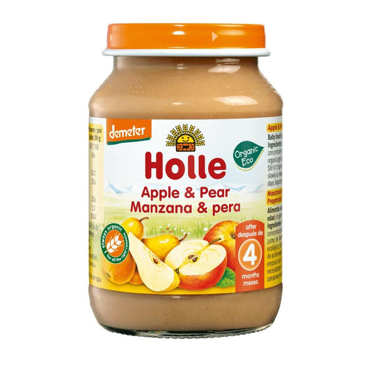 Tarrito ECO de manzana y pera +4 meses Holle 190 g