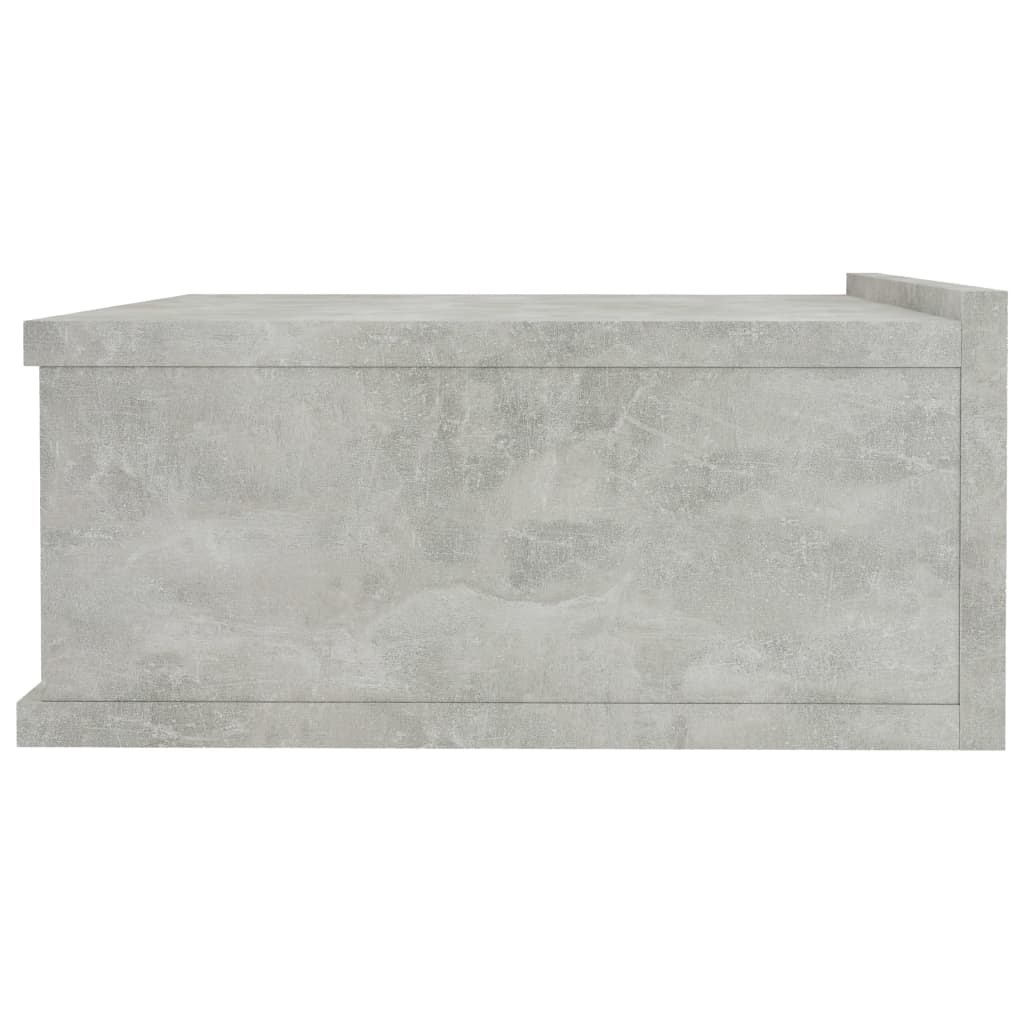 Mesitas De Noche Flotantes 2 Ud Madera Ingeniería Gris Hormigón_3