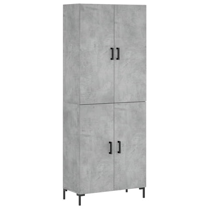 Aparador Alto Madera Contrachapada Gris Hormigón 69,5x34x180 Cm_1
