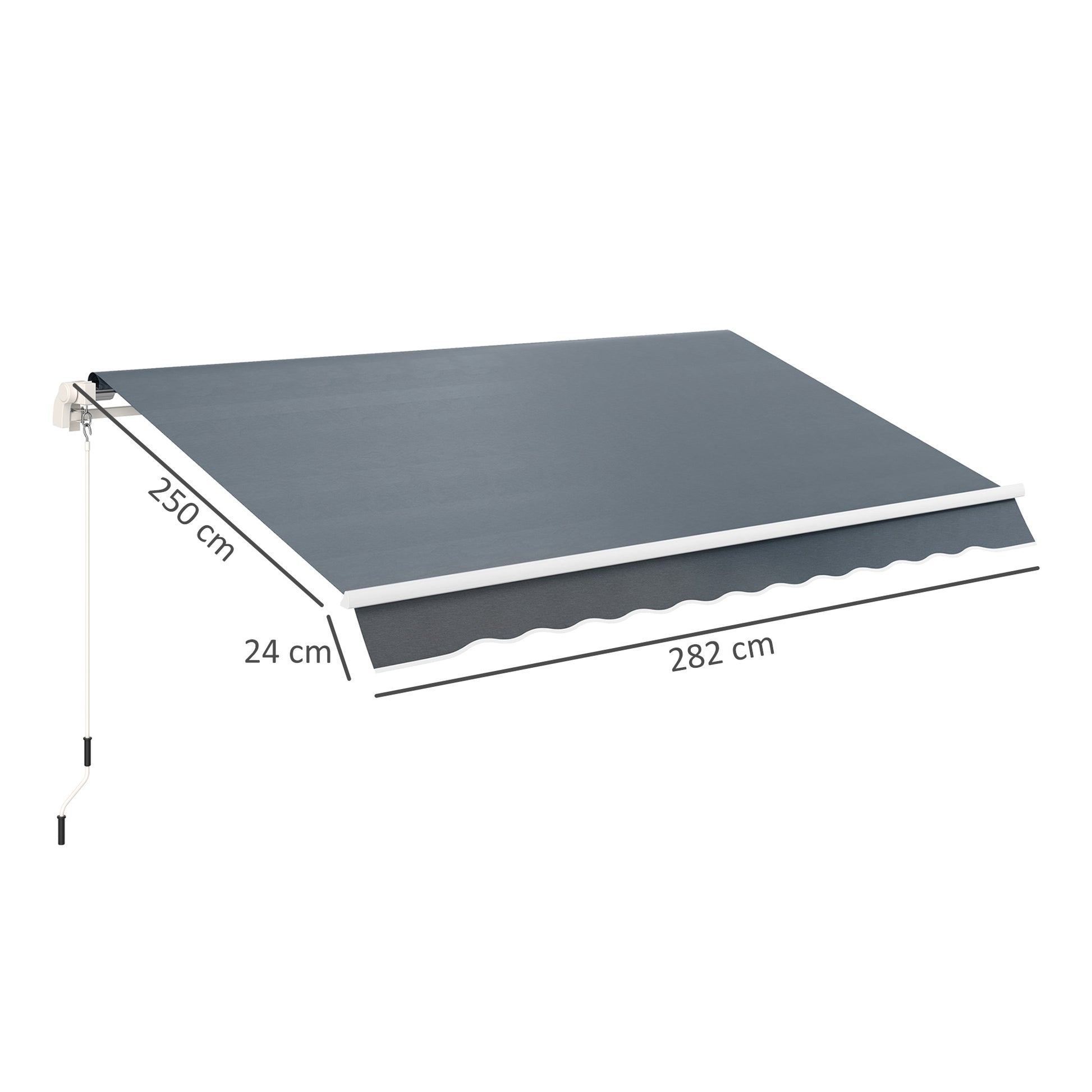 Outsunny Techo De Repuesto Para Toldo 2,8x2,5 M Con Protección Uv 50+ Gris_2
