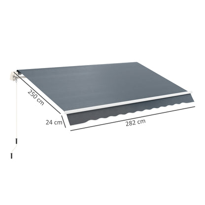 Outsunny Techo De Repuesto Para Toldo 2,8x2,5 M Con Protección Uv 50+ Gris_2