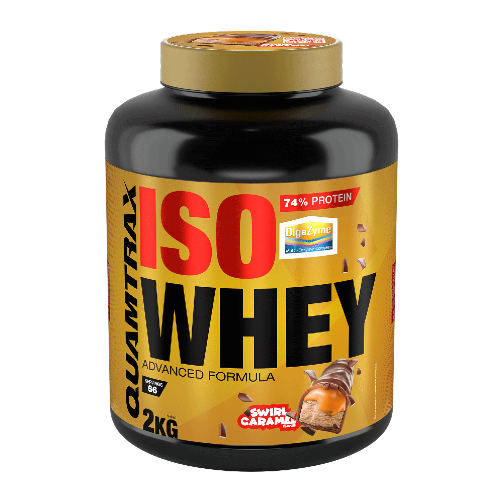 Isowhey - 2kg - Galleta Con Caramelo Crujiente - Proteína De Aislado De Suero Isolate - Quamtrax_0
