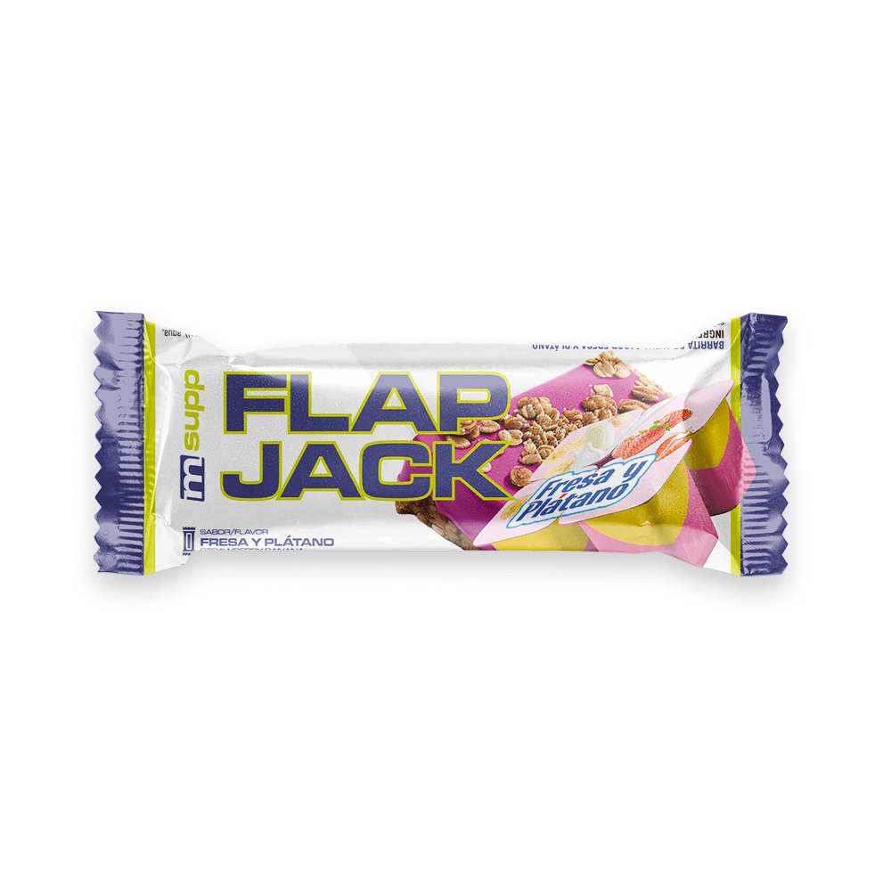 Flapjack (barrita De Avena Energética) - 80g - Fresa Banana - Aporta Energía - Masmusculo_0