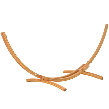 Outsunny Soporte Para Hamaca De Madera 325x120x118 Cm Carga Máx. 120 Kg Natural_0