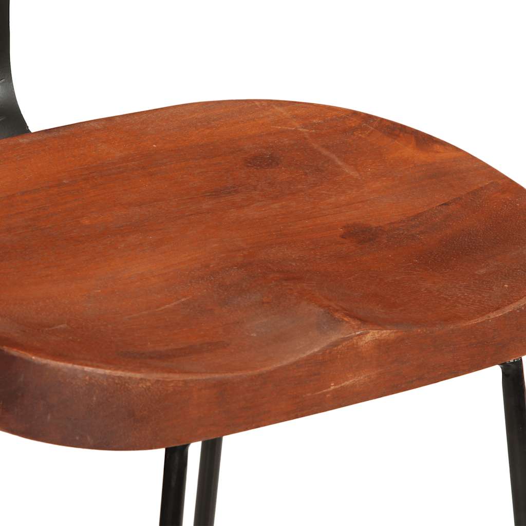 Taburetes De Barra 2 Uds 49x43x88 Cm Madera Maciza De Mango_4