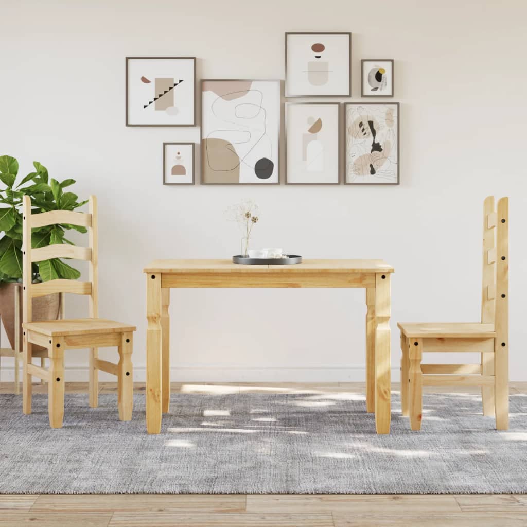 Mesa De Comedor Corona Madera Maciza De Pino 112x60x75 Cm_1
