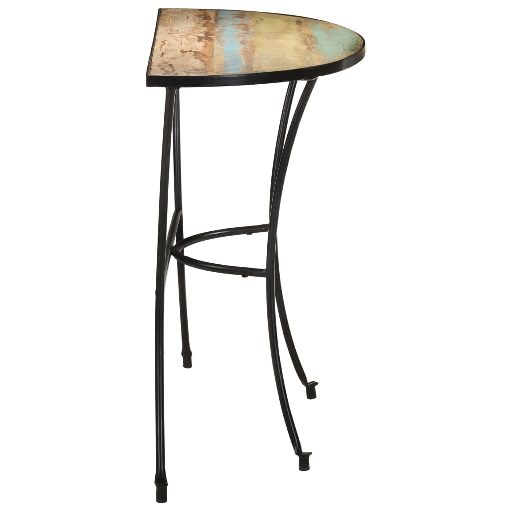 Mesa Auxiliar De Madera Maciza Reciclada 110x40x77 Cm_1