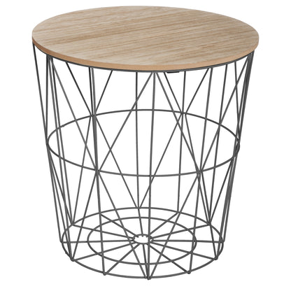 Well Home Mesa Auxiliar De Metal 'kumi' Negro Ø40x41cm_0