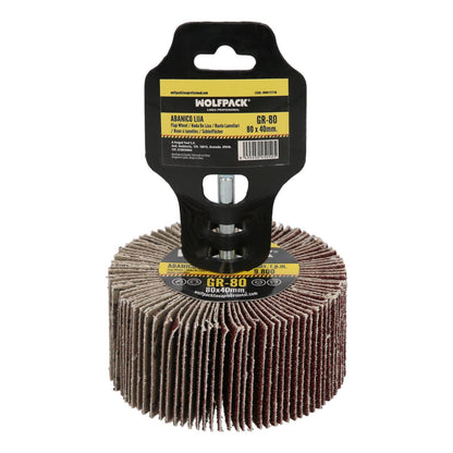 Abanico Lija Grano 80 Medida Ø 80 X 40 Mm. Disco Abrasivo Laminas, Ruedas Mil Hojas, Ruedas Abrasivas,lijado,desbaste,pulir