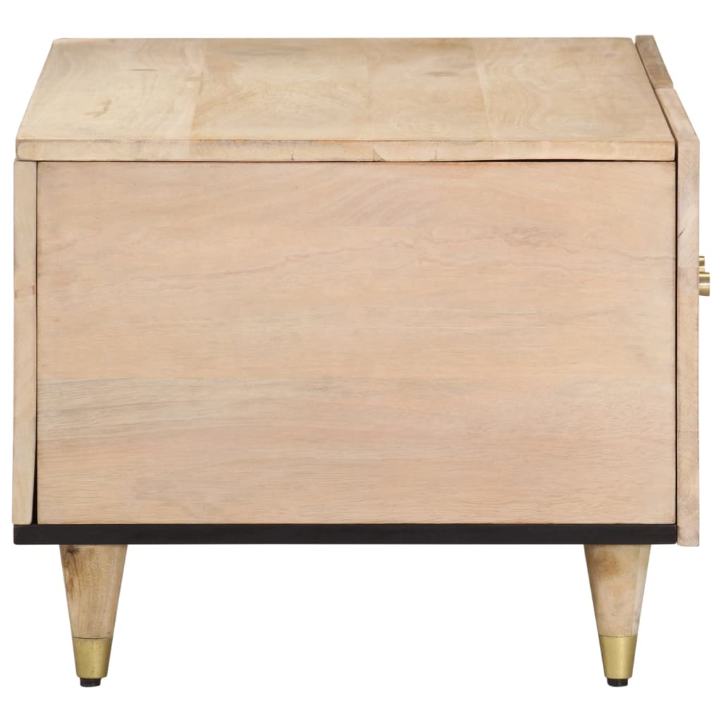 Mesa De Centro De Madera Maciza De Mango 80x50x40 Cm_2