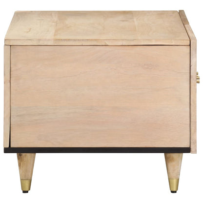 Mesa De Centro De Madera Maciza De Mango 80x50x40 Cm_2