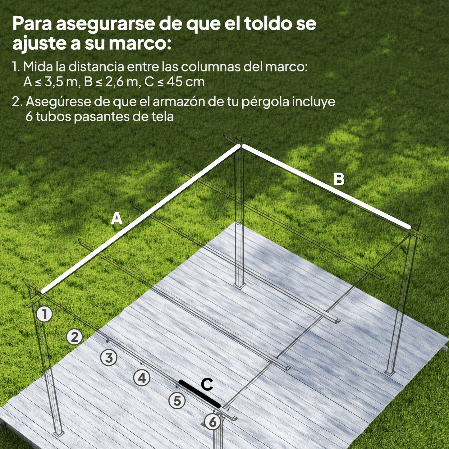 Outsunny Techo De Pérgola 3_3