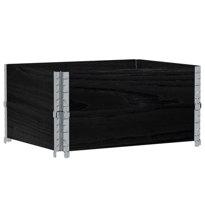 Jardinera De Madera Maciza De Pino Negro 80x60 Cm_4