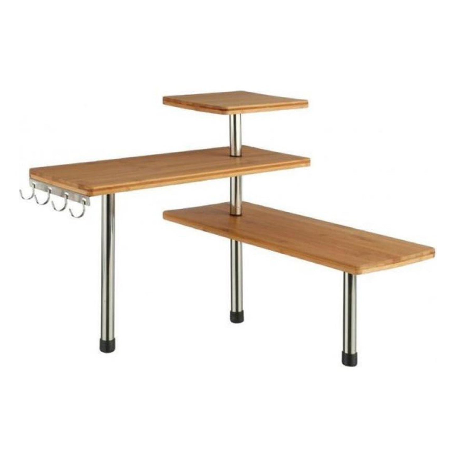 Well Home - Estante Esquinero De Bambú Para La Cocina, Compacto Y Elegante 45x43x38,5cm