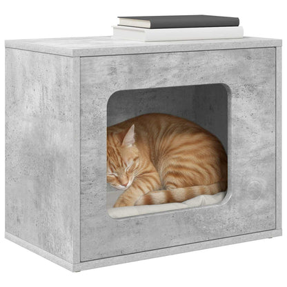 Casa Para Gatos Concreto 51 X 30 X 42,5 Cm Madera De Ingeniería_2